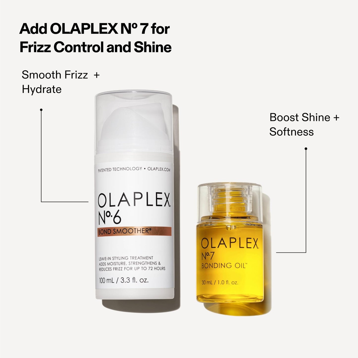Olaplex No. 6 Bond Smoother Leave-In Hair Cream | Strengthens, Smooths & Conditions | Frizz Control Up to 72H | All Hair Types, 3.3 fl oz
