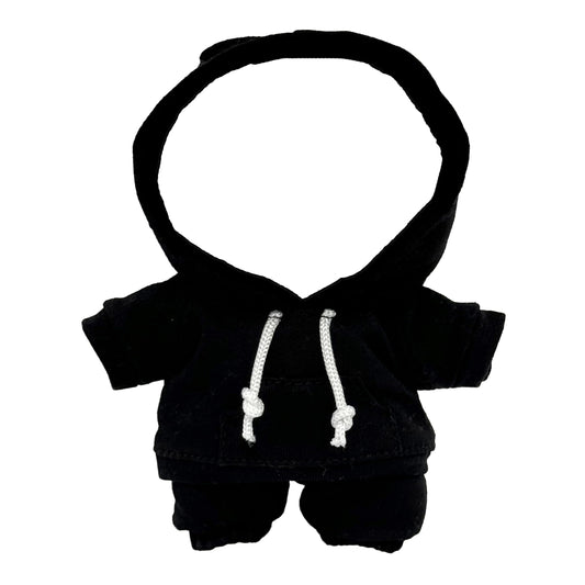17cm Dolls Clothes Outfit Set for Doll - Casual Style Hoodies Clothing Set for Doll Dress Up, Black Set