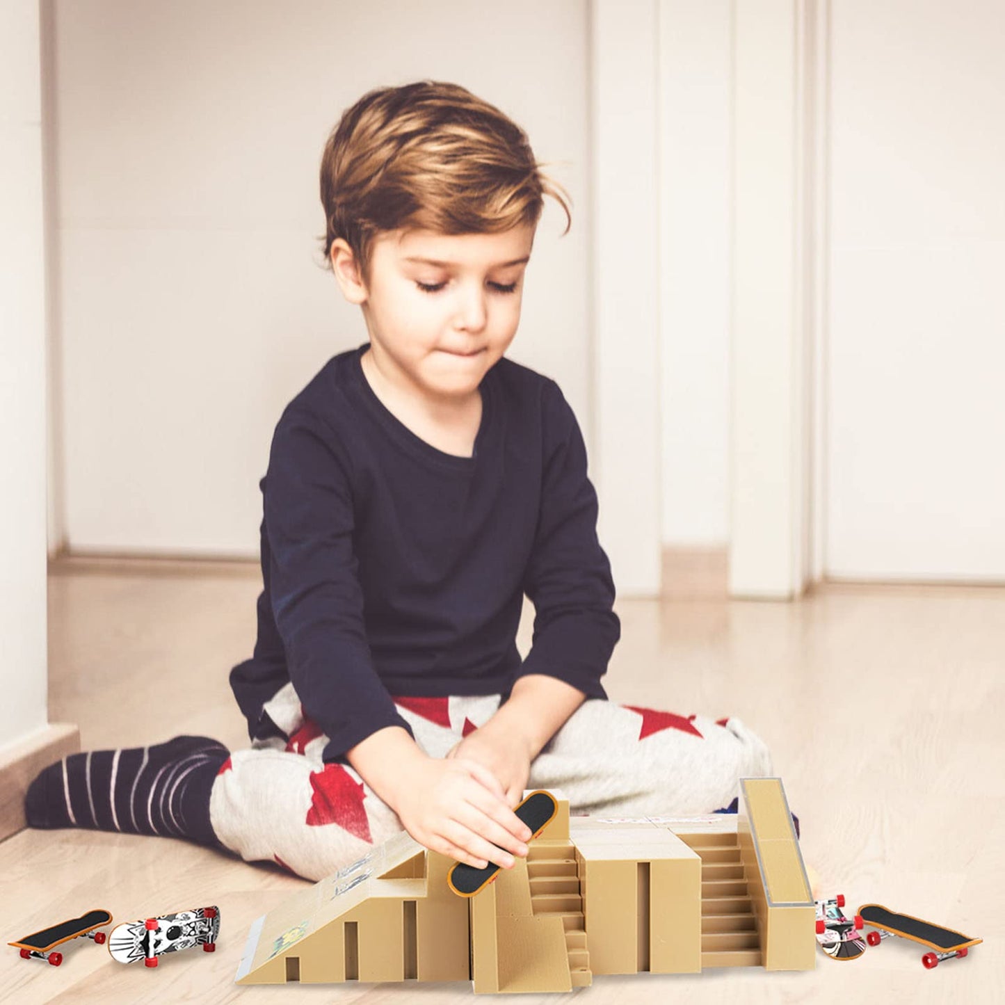 HOMETALL Finger Skateboards for Kids Set of 12, Mini Skateboard Fingerboards 12 Pieces Finger Toys Pack, Gifts for Kids Children Finger Skater