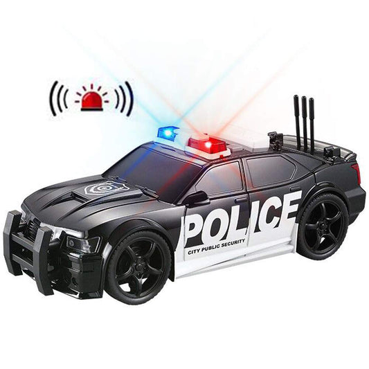 OCCAFY Police Car Toy Plastic Pursuit Rescue Vehicle with Sirnes Sound and Light for Kids Toddlers Boys 1:20