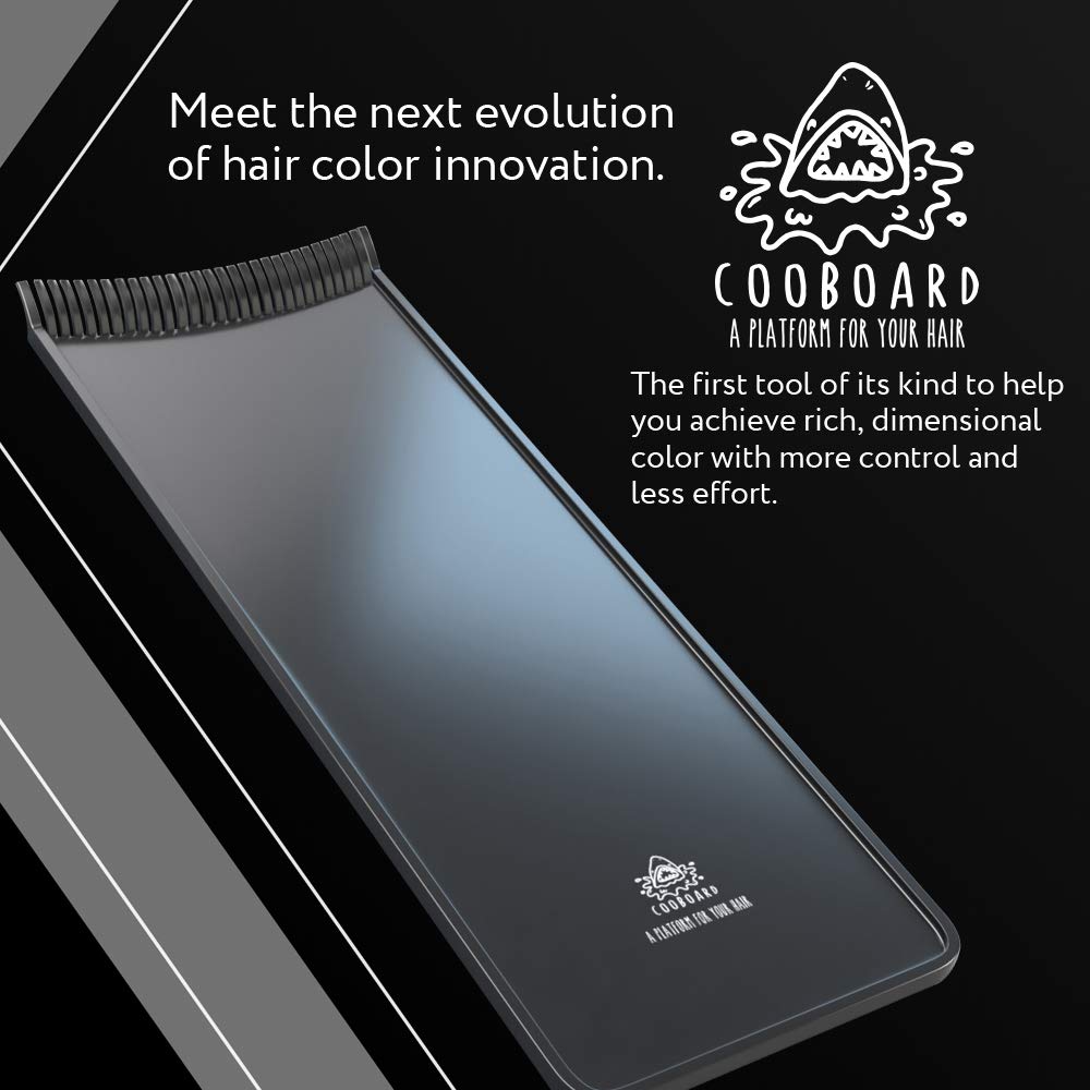 Cooboard Balayage Board with Teeth – Original Highlighting Paddle for Hair Stylists | Lightweight, Sturdy & Easy to Clean (Black)