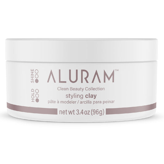 ALURAM Hair Styling Clay, Soft Satin Finish, Clean Beauty Haircare for All Hair Types, 3.4 Fl Oz