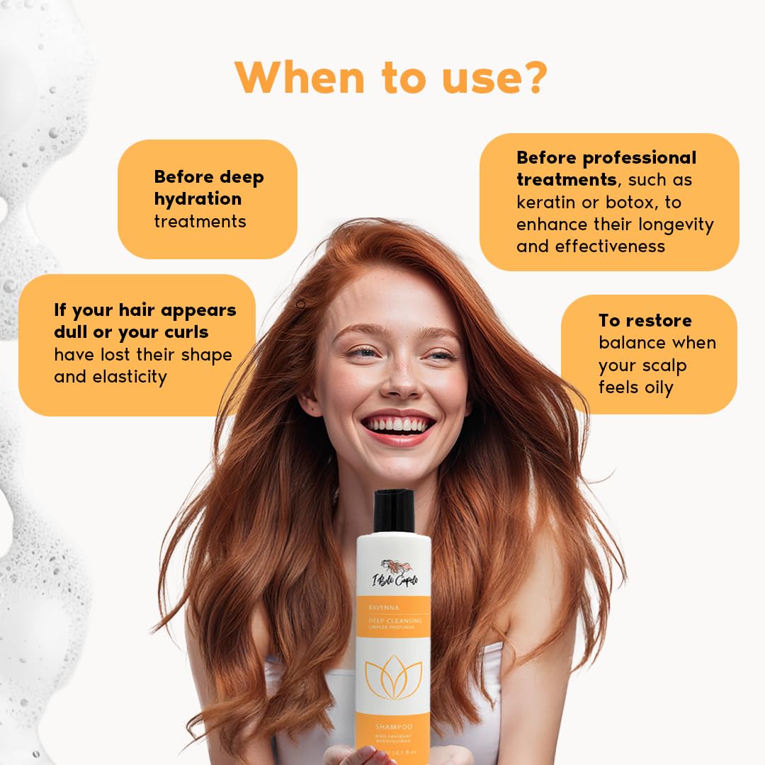 I Belli Capelli Ravenna Hair Treatment Kit – B-tox Hair Mask 1kg & Anti-Residue Shampoo 300ml – Deep Repair & Clarifying Set for Smooth, Long-Lasting Results