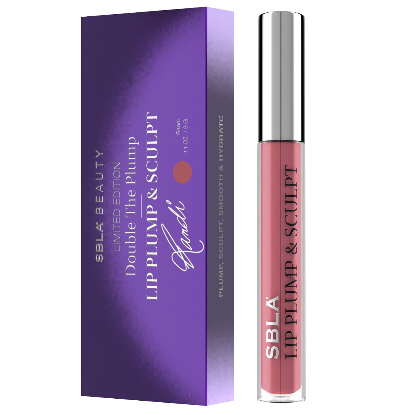 SBLA Beauty Double The Plump Lip Plumper & Sculpt, 11 fl oz – Hyaluronic Acid & Peptides for Fuller, Firmer, Hydrated Lips