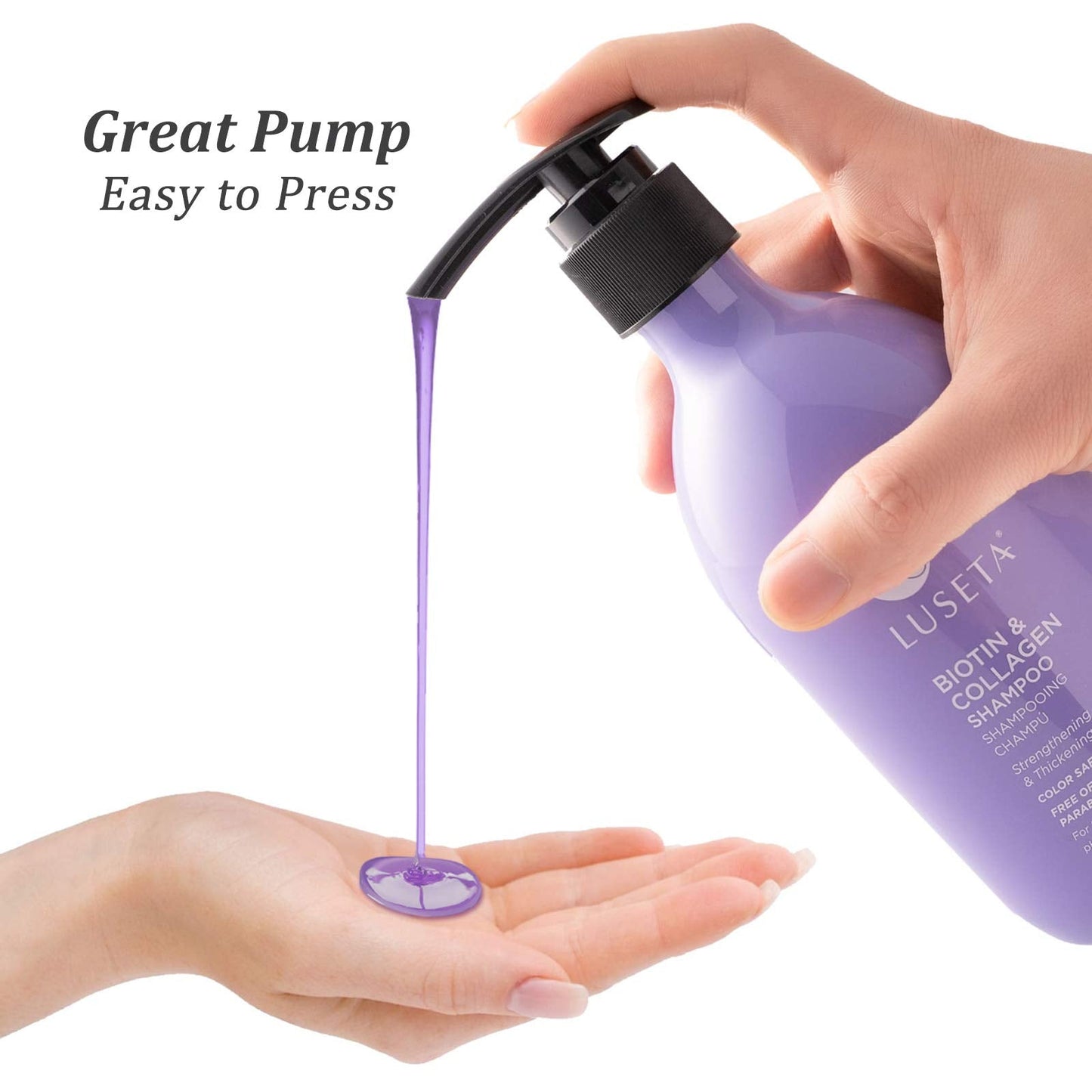 Luseta Biotin & Collagen Conditioner 33.8oz – Thickening Formula for Hair Growth & Hair Loss – Argan Oil Repair, Sulfate & Paraben Free