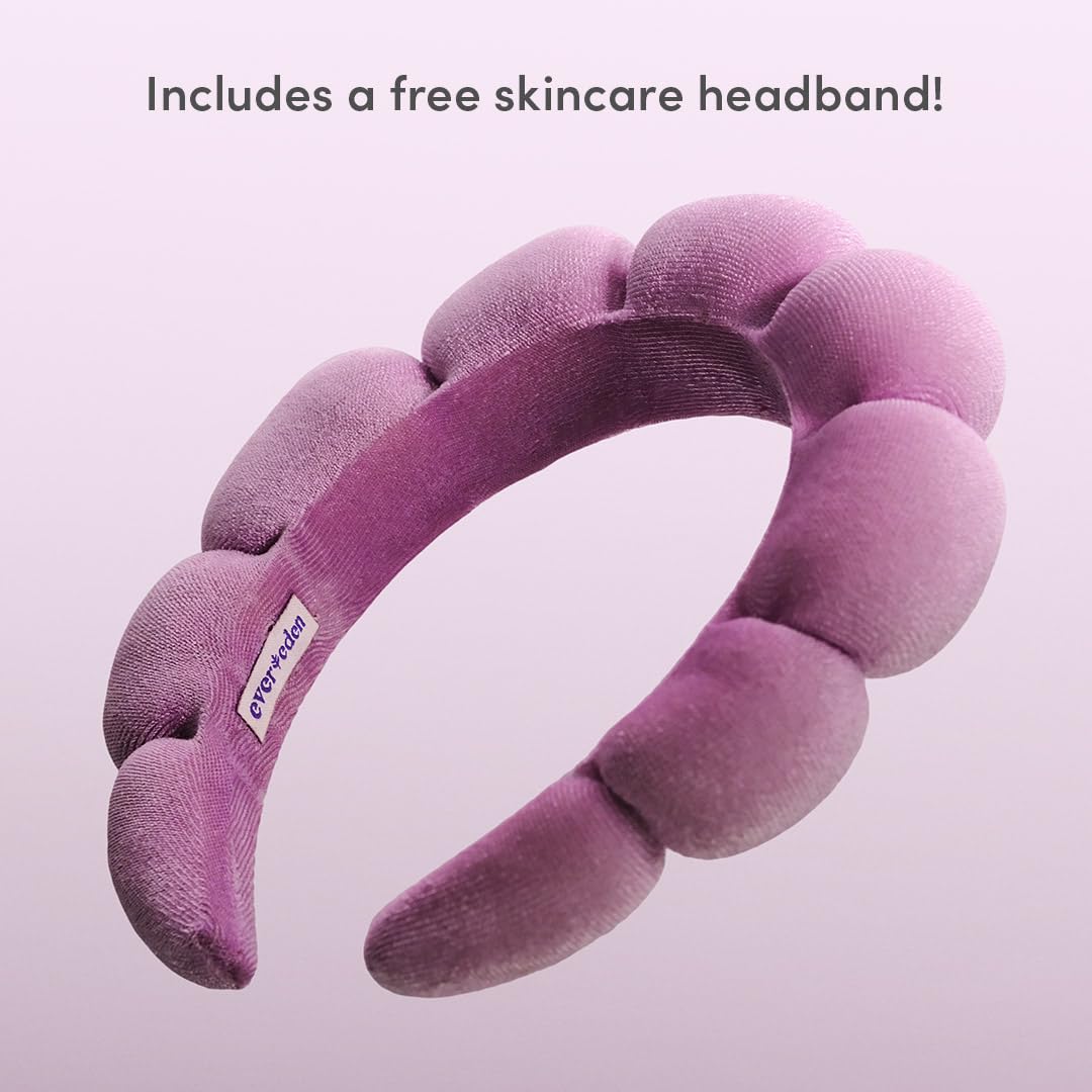 Happy Morning DUO Kids Spa Headband Set for Girls – Clean, Vegan Skincare Bundle with Cloud Face Wash & SPF 20 Mineral Face Cream, Non-Toxic & Easy-to-Use