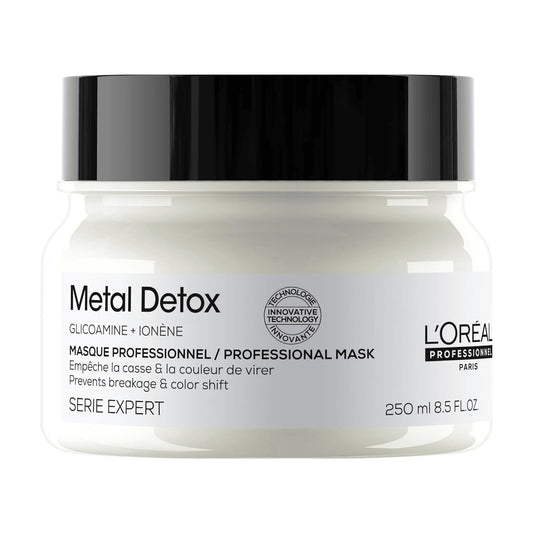 L'Oréal Professionnel Metal Detox Hair Mask – Sulfate-Free Deep Conditioner for Dry, Damaged & Color-Treated Hair, Strengthens & Adds Softness