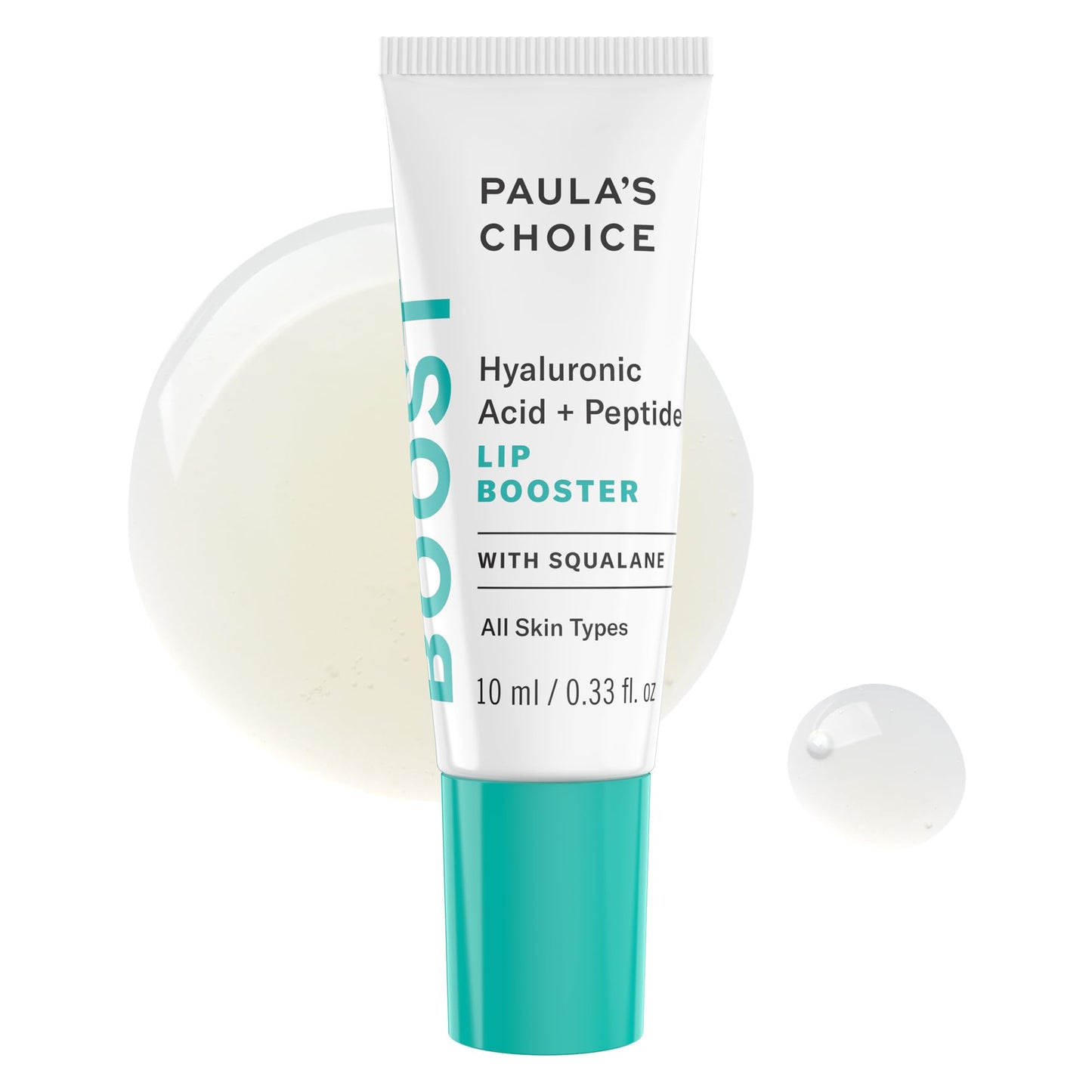 Paula's Choice BOOST Hyaluronic Acid & Peptide Lip Booster – Hydrating Treatment for Volume, Firmness & Fine Lines, Fragrance-Free 0.33 oz