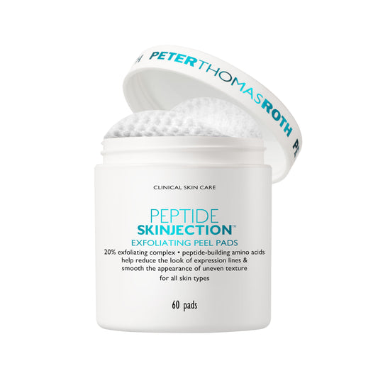 Peter Thomas Roth Peptide Skinjection™ Exfoliating Peel Pads – Smooth Wrinkles & Expression Lines, Fragrance-Free, Alcohol-Free