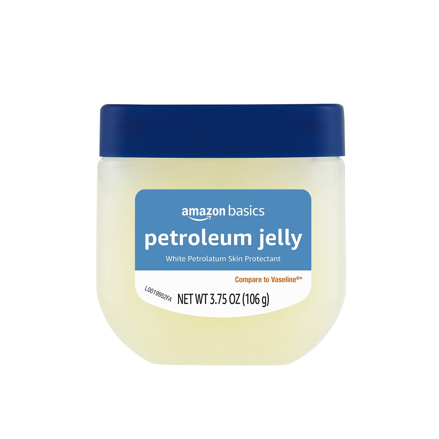 Amazon Basics Petroleum Jelly White Petrolatum Skin Protectant, Unscented, 3.75 oz, 1-Pack, (Previously Solimo)