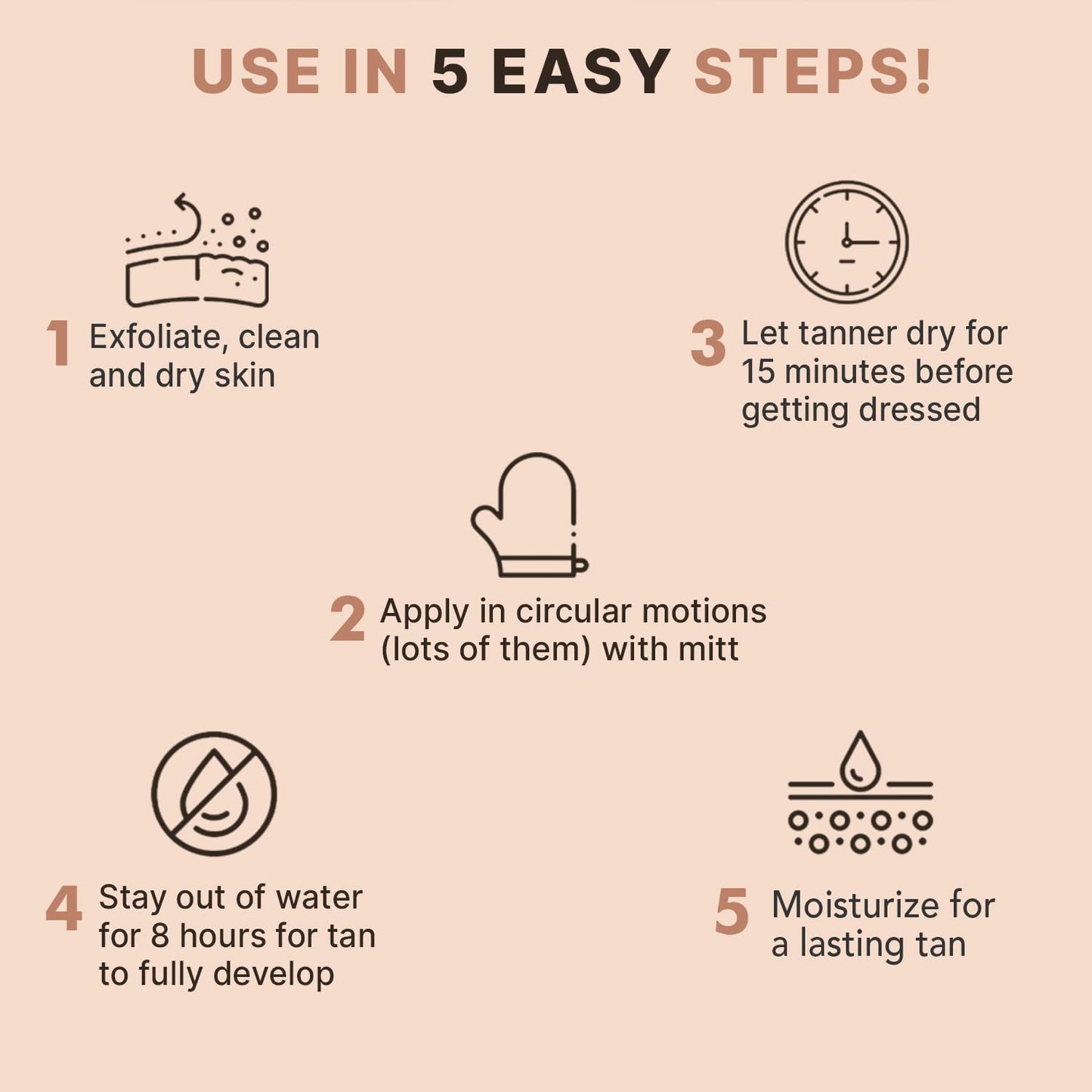 Self Tanner Mousse for Dark Tan – Natural & Organic Sunless Tanning Foam, Clear, Non-Toxic, Streak-Free, USA Made for a Deep, Natural Glow