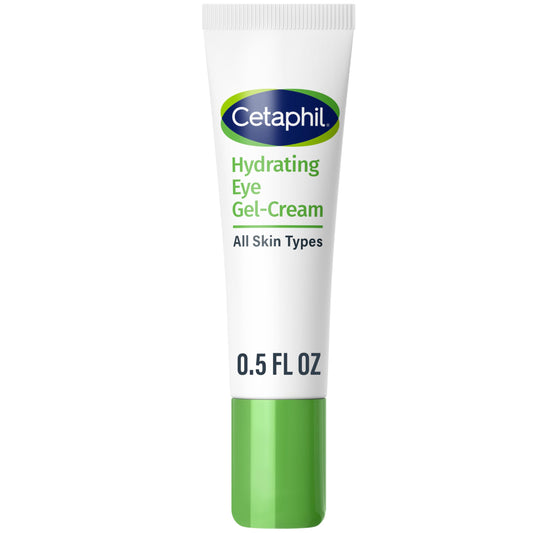 Cetaphil Hydrating Eye Gel-Cream with Hyaluronic Acid, 0.5 oz – Brightens, Smooths & Provides 24H Hydration for All Skin Types