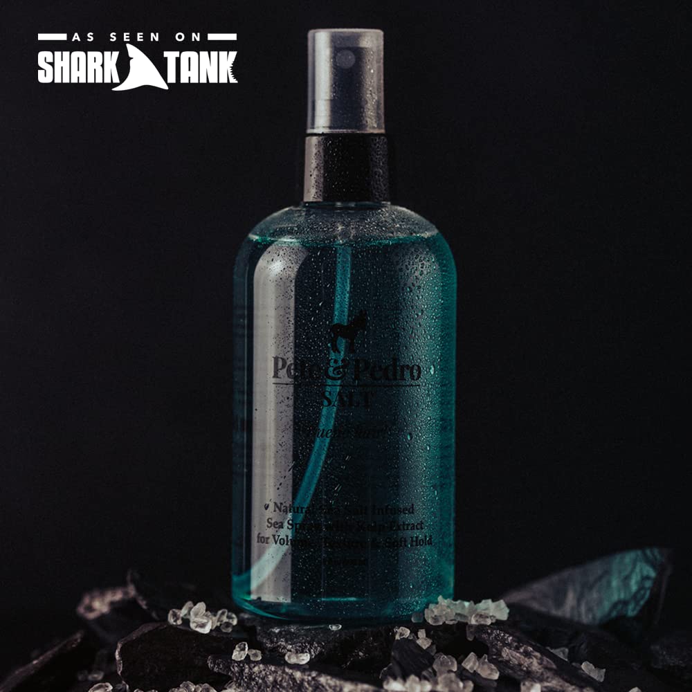 Pete & Pedro SALT Sea Salt Spray for Men & Women | Adds Volume, Texture, Thickness & Light Hold | Texturizing Hair Spray | 8.5 oz | Shark Tank Brand