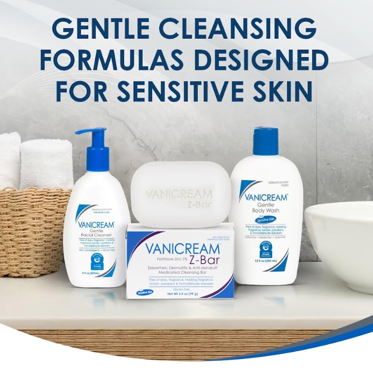 Vanicream Gentle Facial Cleanser with Pump Dispenser - 8 fl oz - Formulated Without Common Irritants for Those with Sensitive Skin