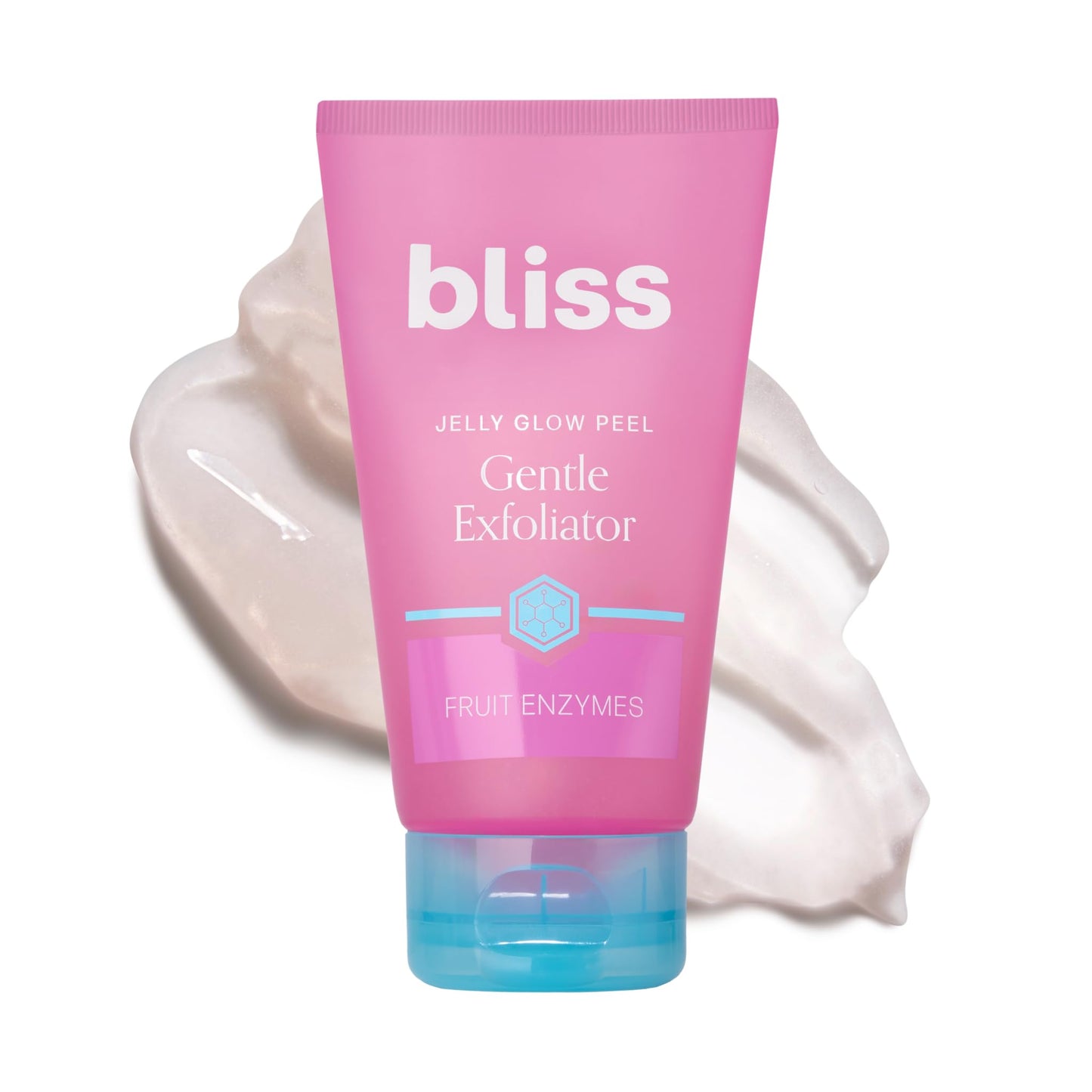 Bliss Jelly Glow Peel™ Gentle Non-Abrasive Cleanser & Exfoliator with Fruit Enzymes, 4 oz – Hydrates, Nourishes, Vegan & Cruelty-Free