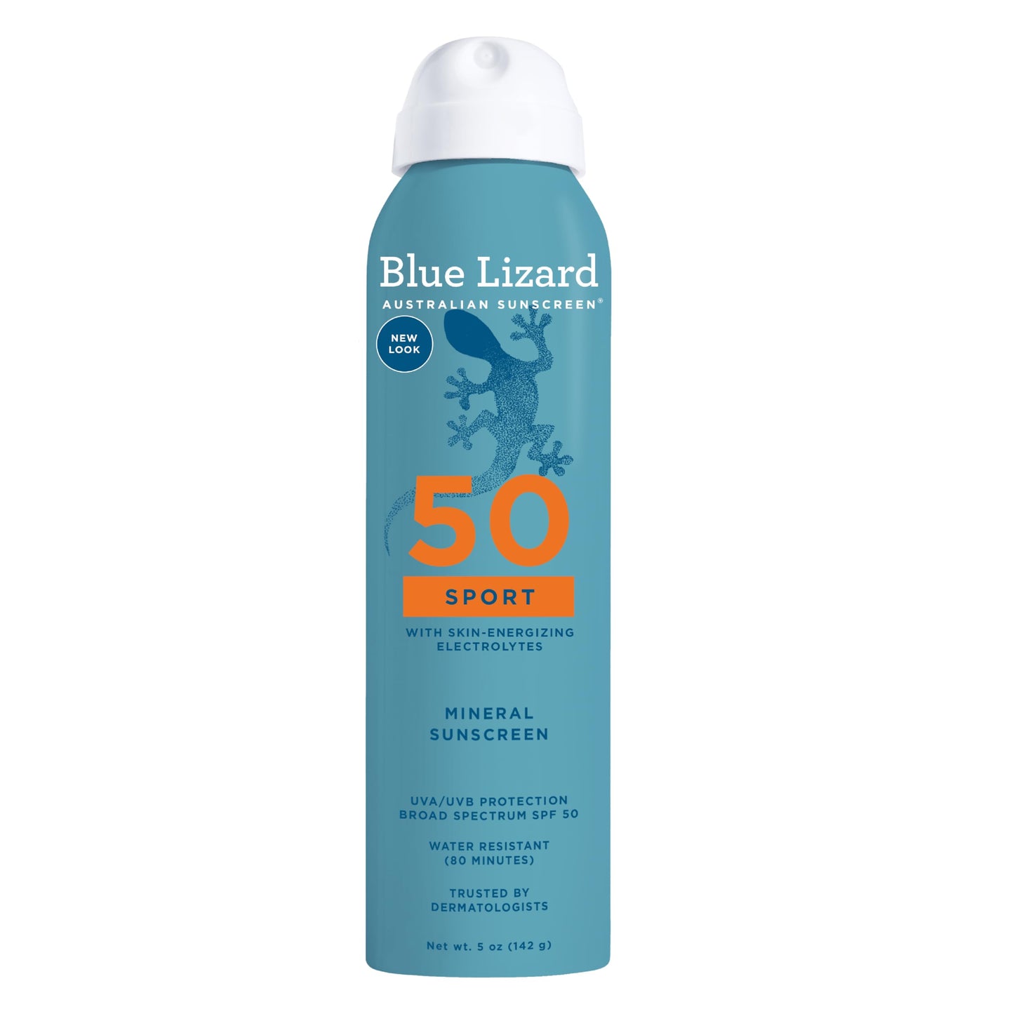 Blue Lizard Sport Mineral Sunscreen Spray SPF 50+ - Broad-Spectrum UVA/UVB, Water-Resistant, Zinc Oxide, Vegan, 5 fl oz