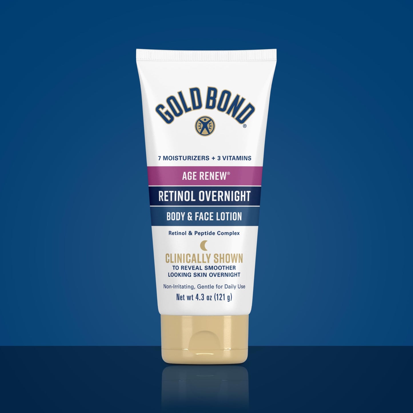 Gold Bond Age Renew Day & Night Duo Lotion Set – Crepe Corrector & Retinol Overnight Lotion for Firm, Smooth Skin, 8.6 oz