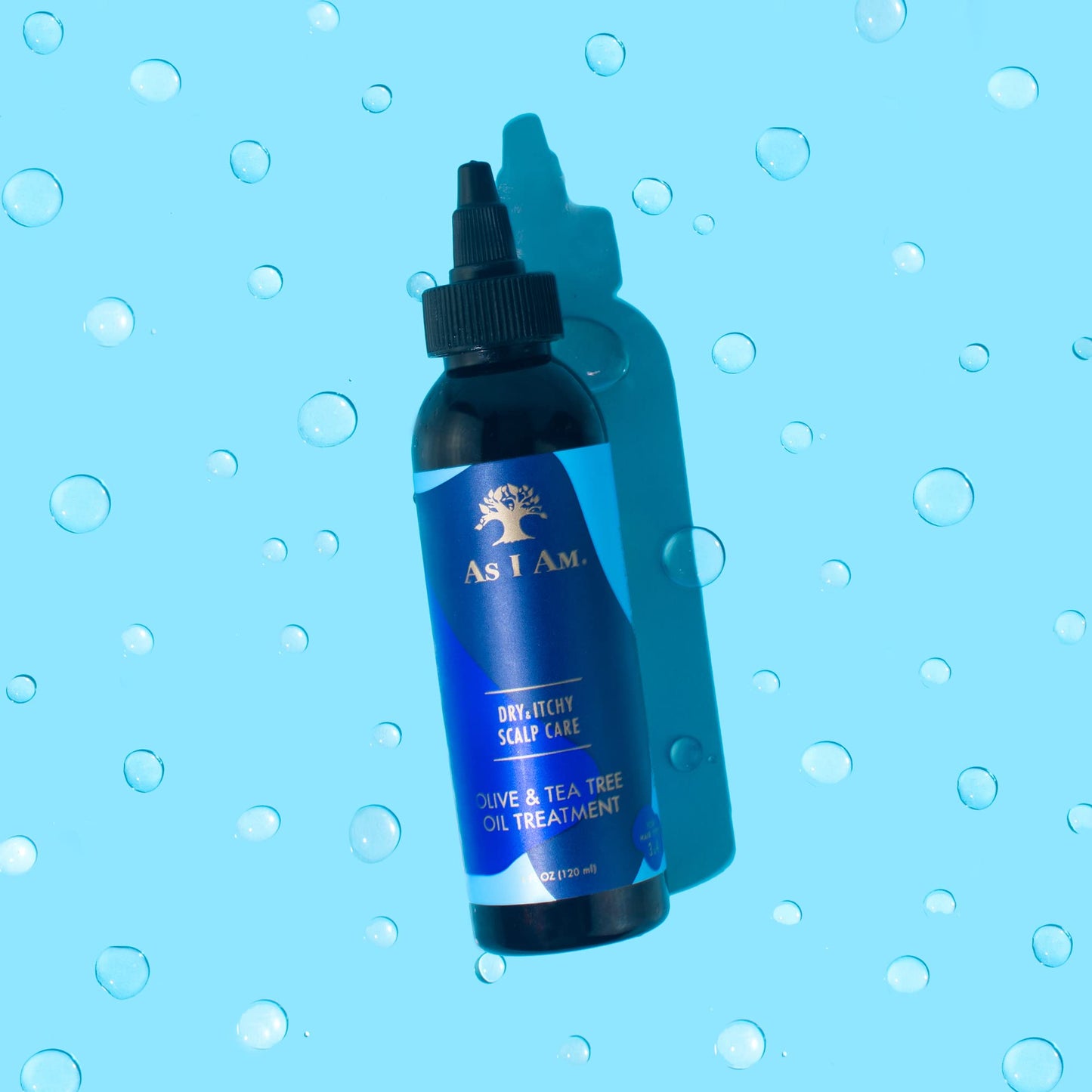 As I Am Dry & Itchy Scalp Care Oil Treatment 4oz – With Salicylic Acid, Olive & Tea Tree Oils – Soothes Scalp, Fights Dandruff & Psoriasis, Blue