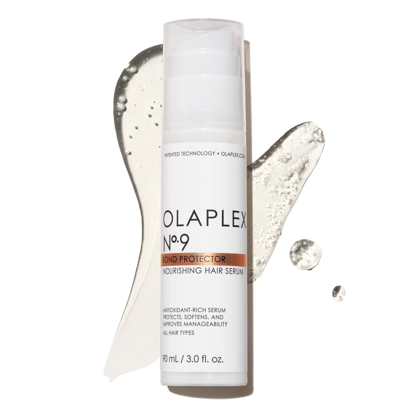 Olaplex No. 9 Bond Protector Nourishing Hair Serum – Heat Protectant for All Hair Types, Softens, Detangles, Reduces Static & Adds Shine, 3 fl oz