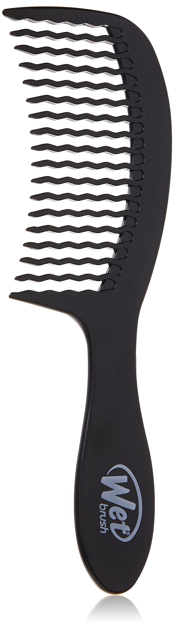 Wet Brush Detangling Comb, Black – Wide Tooth Comb with WaveTooth Design for Smooth, Pain-Free Detangling – Gentle on Scalp, Ideal for Conditioner & Masks