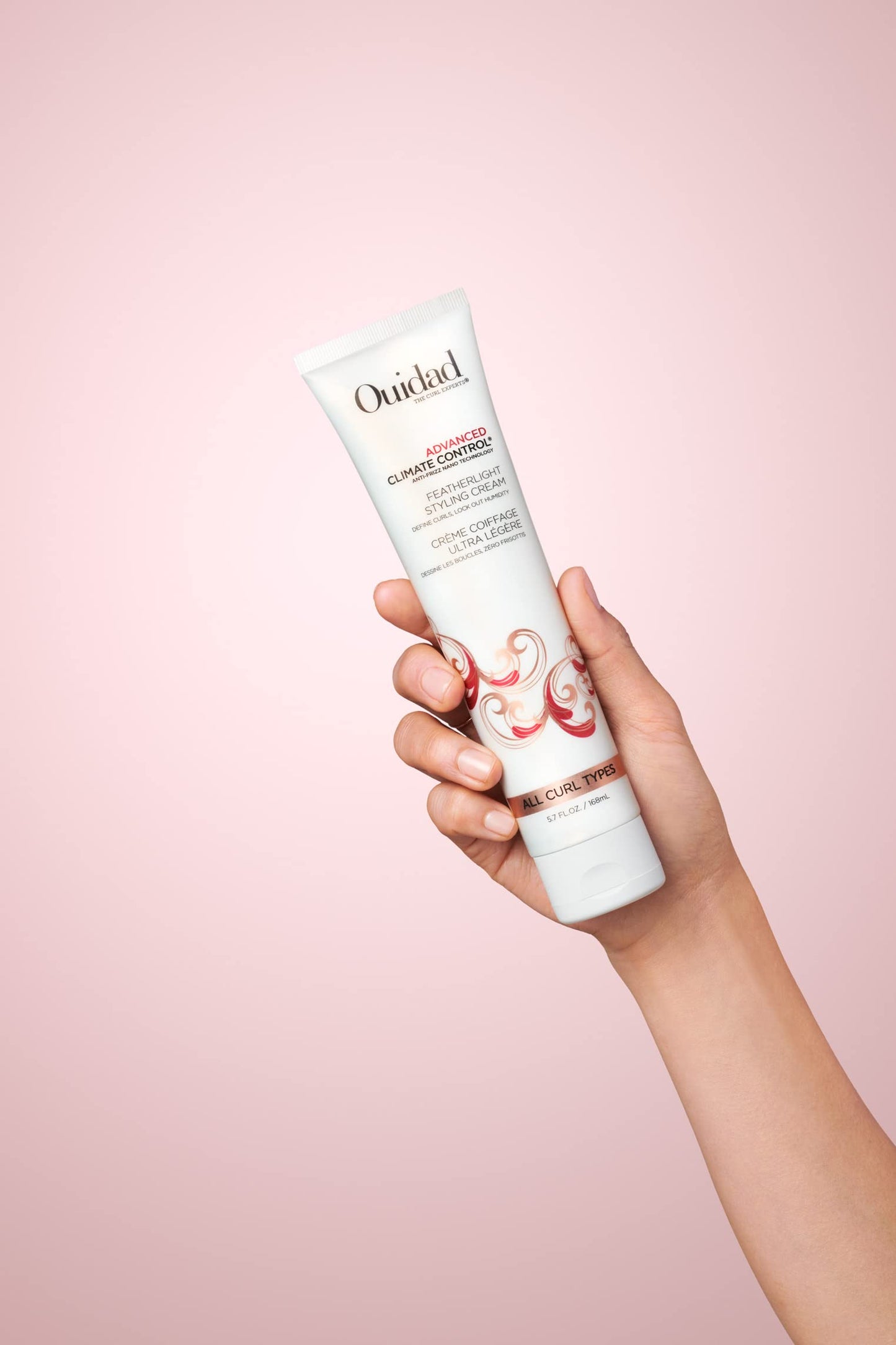 Ouidad Advanced Climate Control Styling Cream 5.7 fl oz – Lightweight Curl Cream for Shiny, Hydrated & Frizz-Free Curls – Sulfate & Paraben-Free