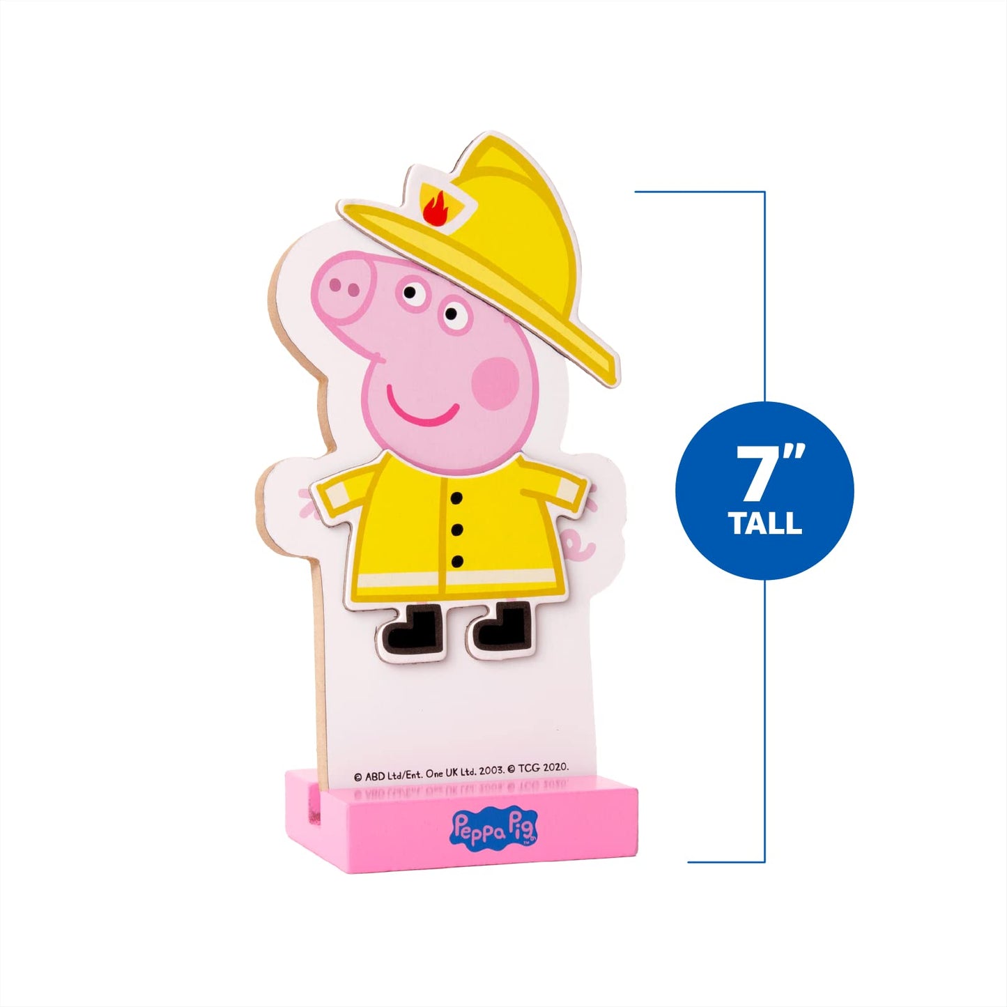 Peppa Pig Magnetic Wooden Dress-Up Doll with 26 Pieces & Storage Box – Mix & Match Creative Play for Kids 3+