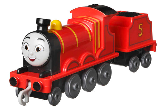 Thomas & Friends Fisher-Price die-cast Push-Along James Toy Train Engine for Preschool Kids Ages 3+