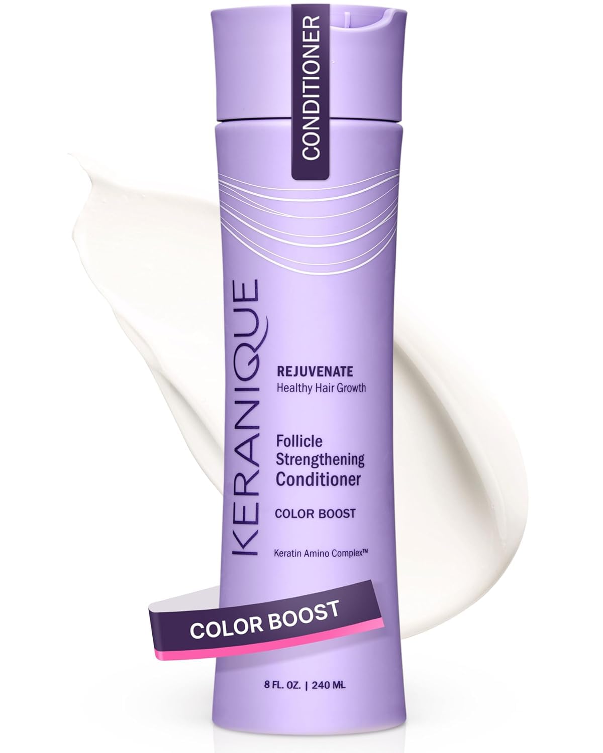 Keranique Color Boost Scalp Revitalizing Keratin Conditioner | For Color-Treated Hair | Strengthens with Keratin Amino Complex | Sulfate & Paraben Free