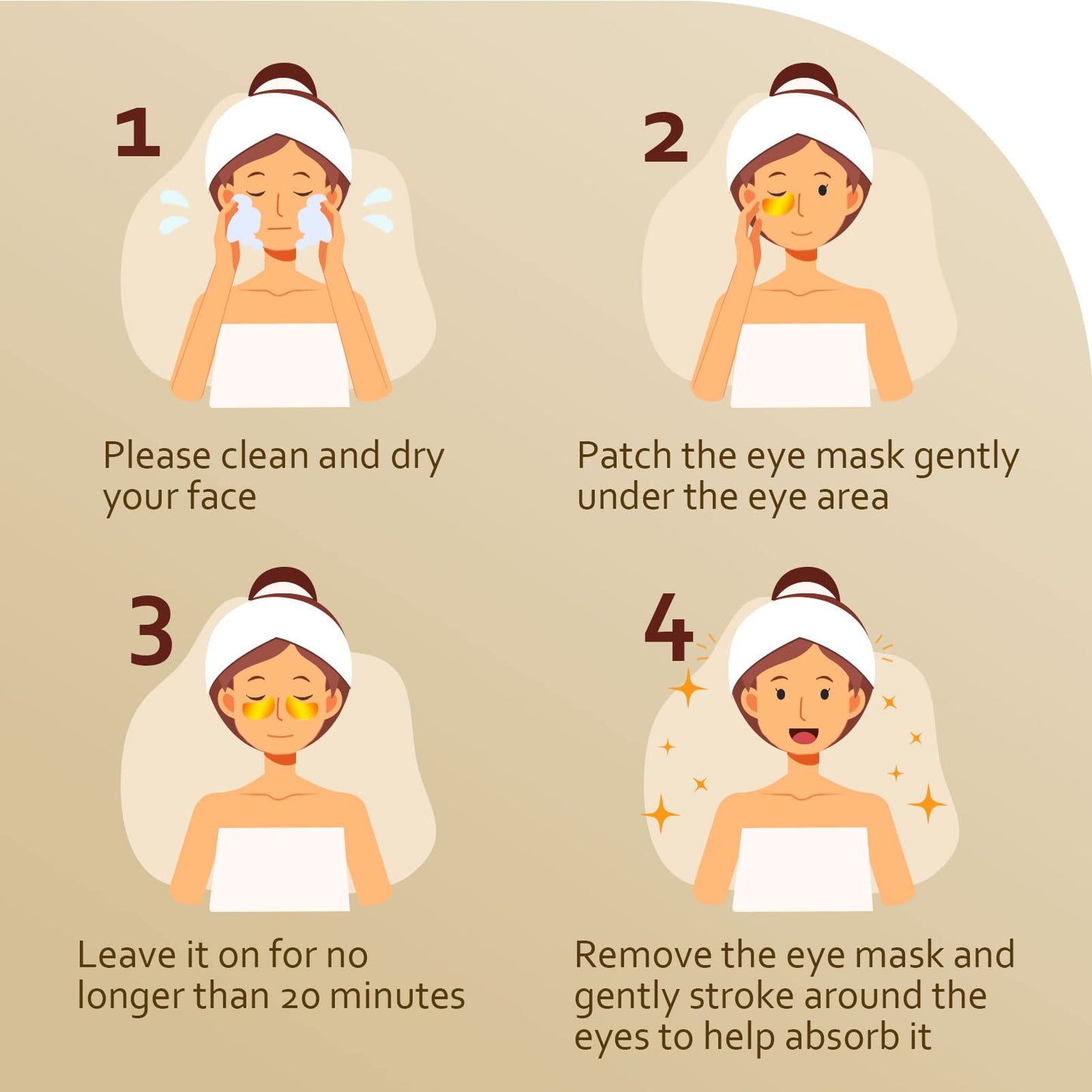 Taimand 24K Gold Under Eye Patches (30 Pairs) – Collagen Eye Mask for Puffy Eyes, Dark Circles, Bags & Wrinkles, Refreshes & Revitalizes Skin