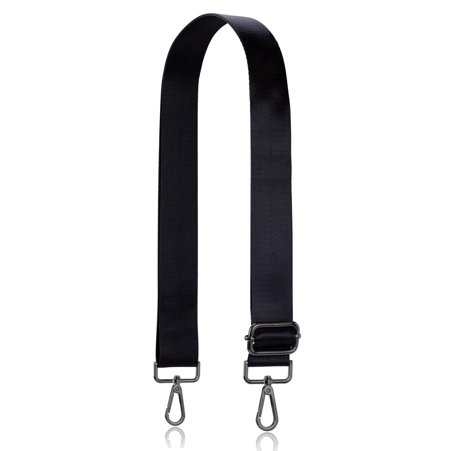 Allzedream Wide Purse Strap Replacement Crossbody Shoulder Bag Adjustable (Black)