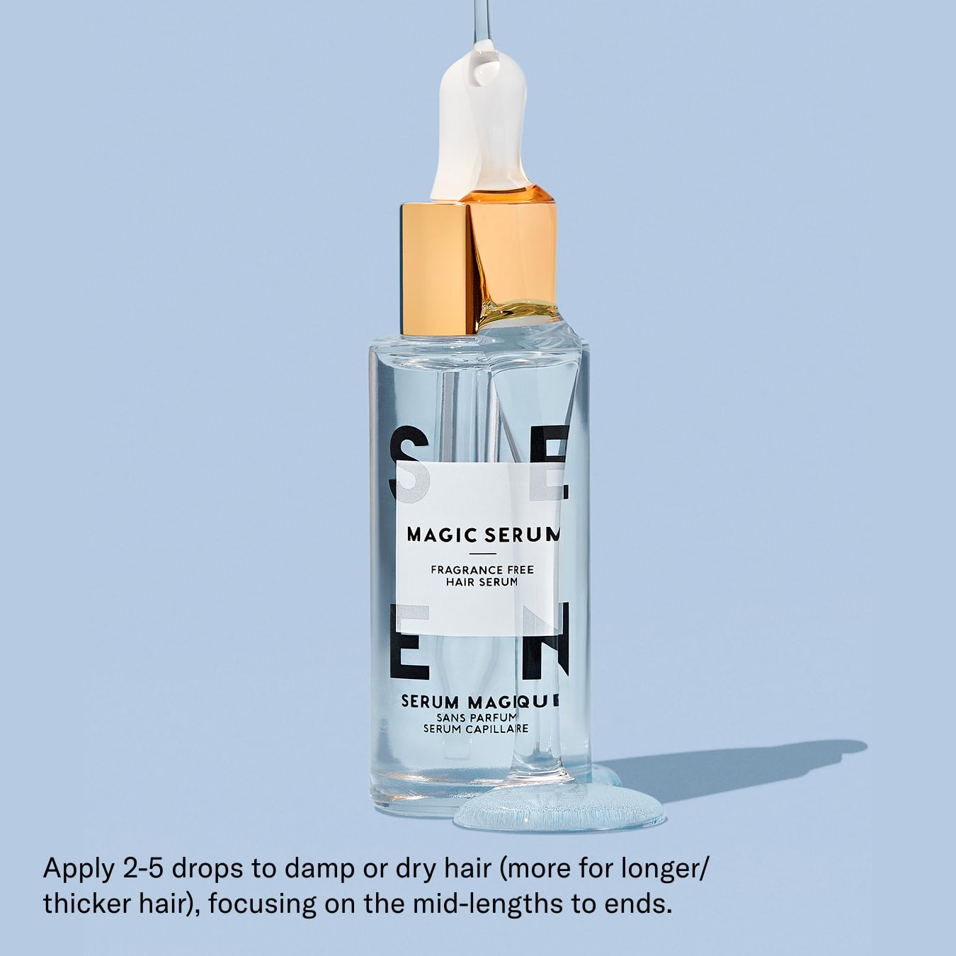 SEEN Magic Serum Fragrance-Free | Anti-Frizz Hair Serum | Non-Comedogenic, Sulfate-Free, Dermatologist-Developed | Safe for Sensitive & Acne-Prone Skin