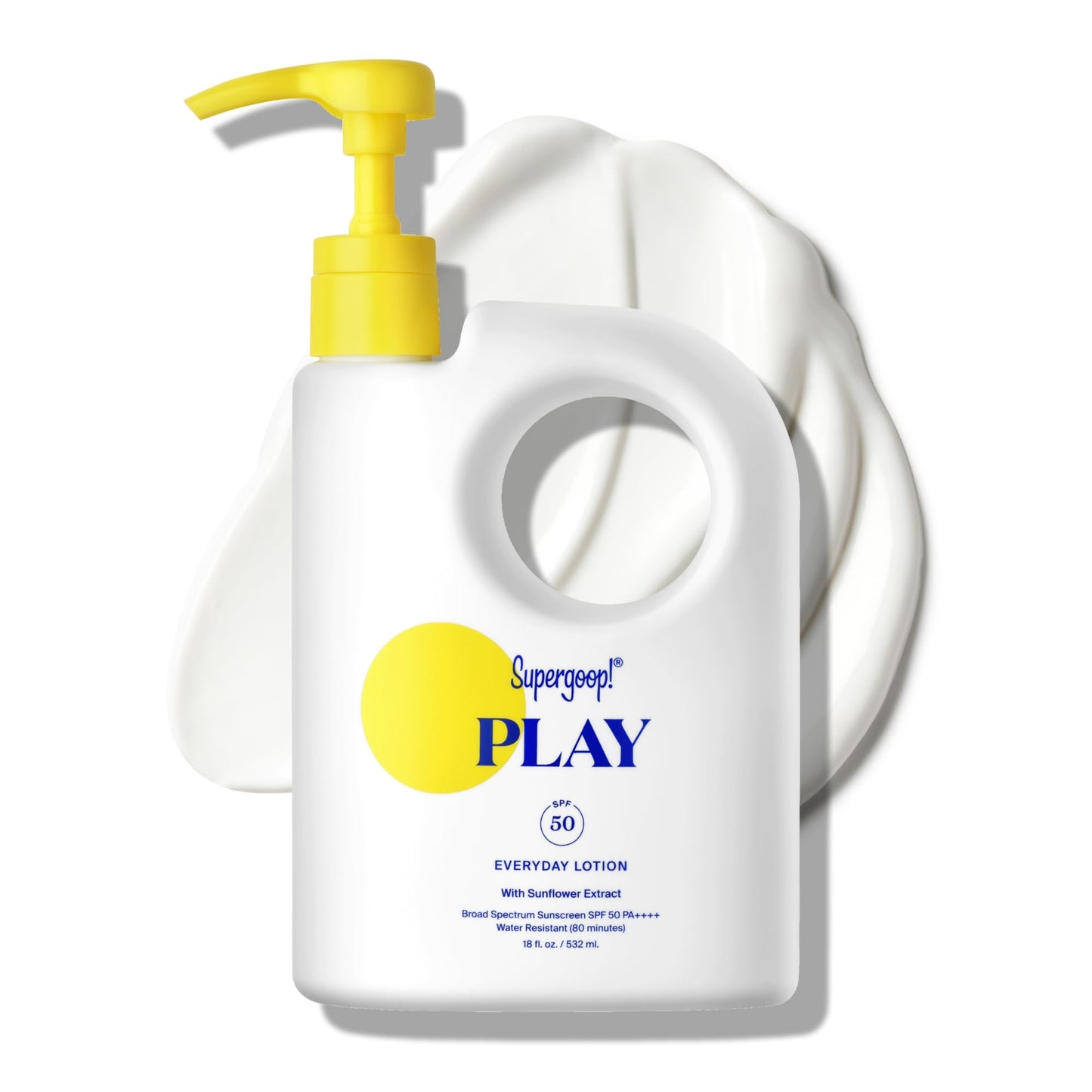 Supergoop! PLAY Everyday Lotion SPF 50 - Broad Spectrum Sunscreen for Face & Body, Fast Absorbing, Water & Sweat Resistant, 18 fl oz