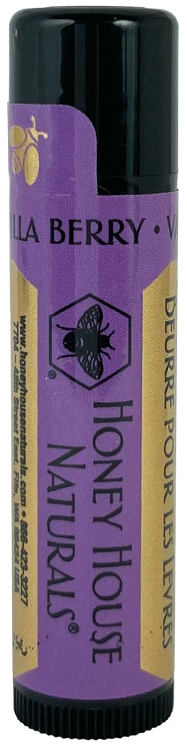 Honey House Naturals Lip Butter Gift Set – 5-Piece Ultra Moisturizing, Anti-Aging, All-Natural, Essential Oil Infused – Made in USA