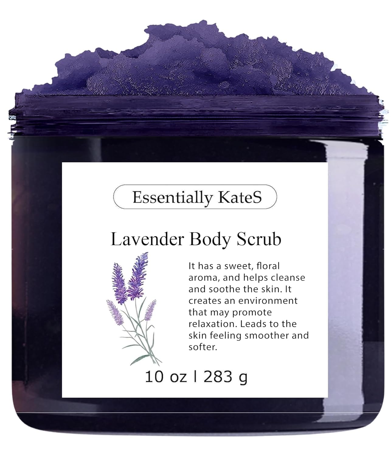 Lavender Body & Foot Scrub 10oz – Shea Butter & Coconut Oil Infused, Relaxing Fragrance, Perfect Stocking Stuffer for Serene Skin Care