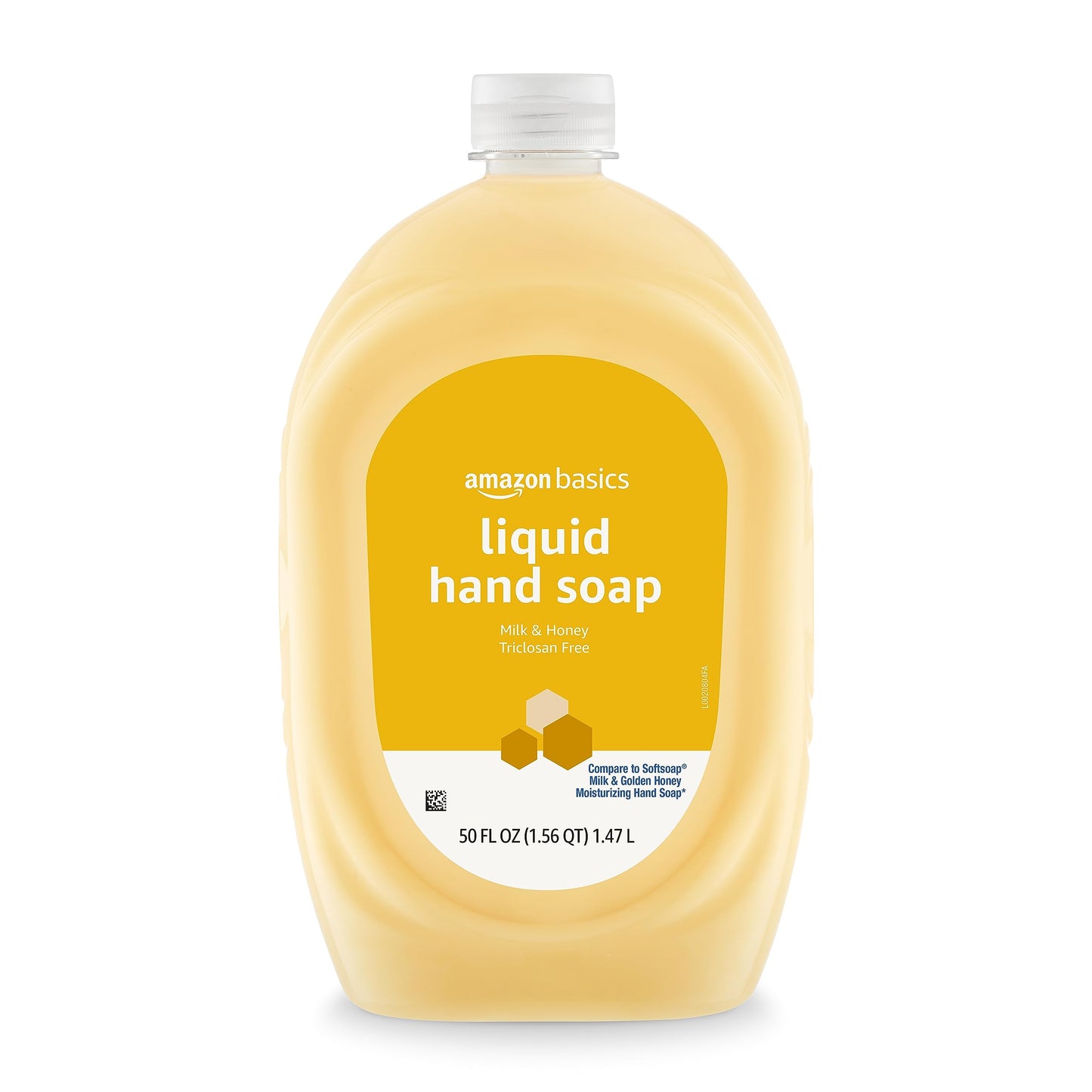 Amazon Basics Liquid Hand Soap Refill, Milk and Honey Scent, Triclosan-free, 50 Fluid Ounces, Pack of 1