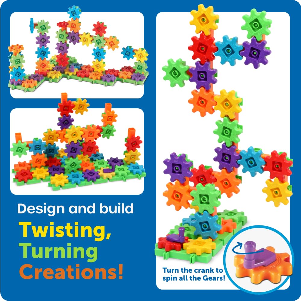 Learning Resources Gears! Gears! Gears! Super Building Toy Set, 150 Pieces, Ages 3+