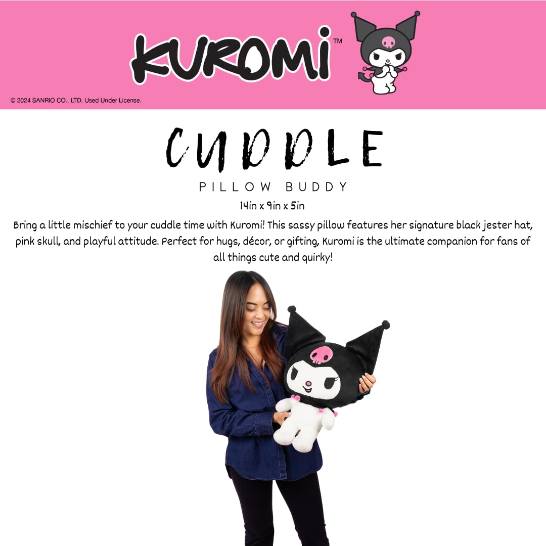 Collectibles Kuromi Bedding Super Soft Cozy Decorative Cuddle Pillow, (Officially Licensed Product) By Franco