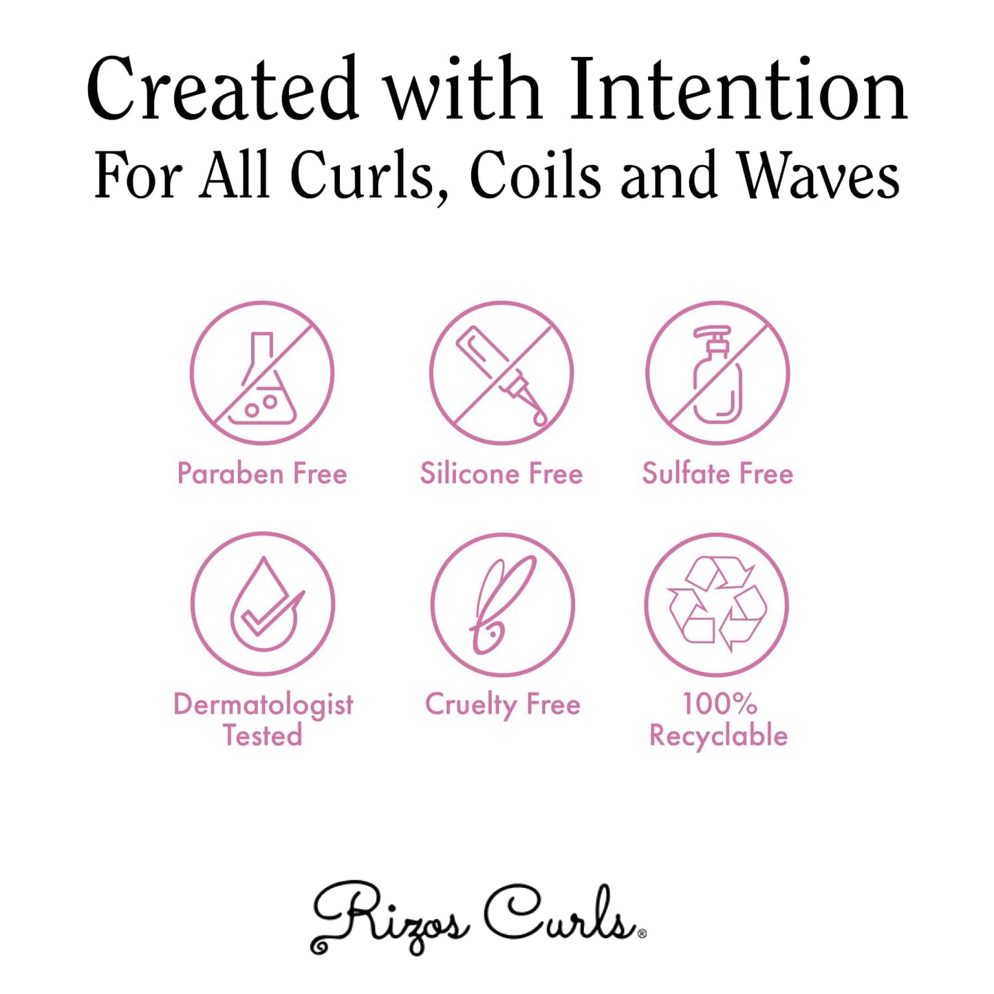 Rizos Curls Curl Defining Cream for Wavy, Curly & Coily Hair – Frizz Control, Moisturizes, Softens & Adds Shine – Sulfate & Paraben Free