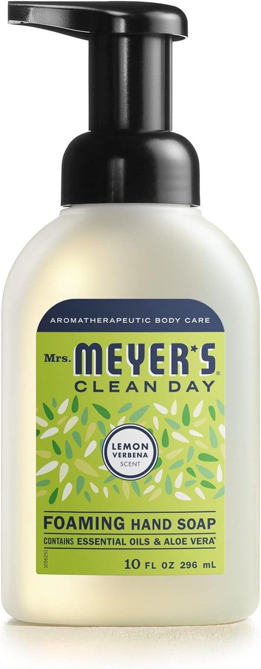 MRS. MEYER'S CLEAN DAY Foaming Hand Soap, Biodegradable Formula, Lemon Verbena, 10 oz