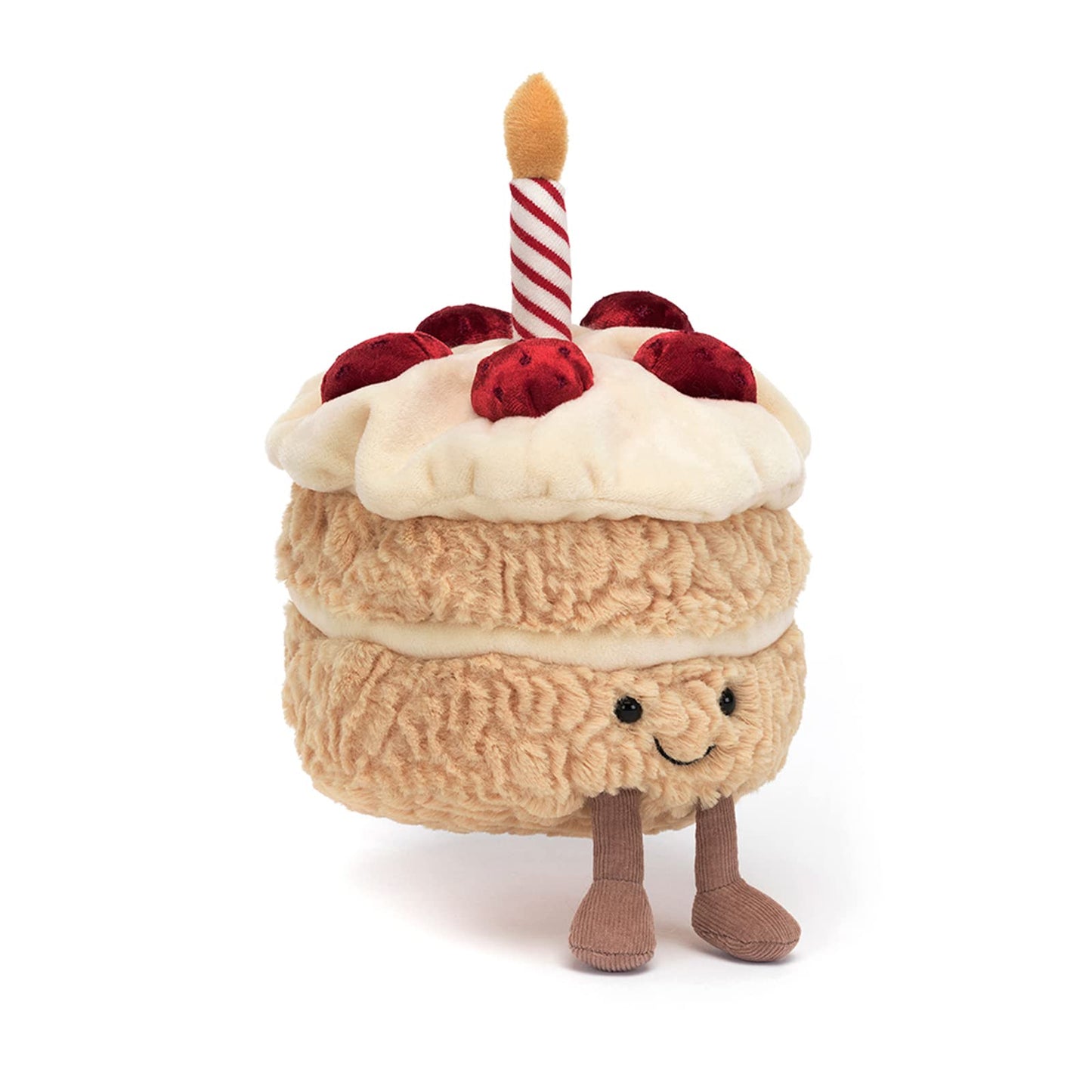 Jellycat Amuseables Birthday Cake Stuffed Toy, 6 inches | Dessert Plush | Birthday Gift
