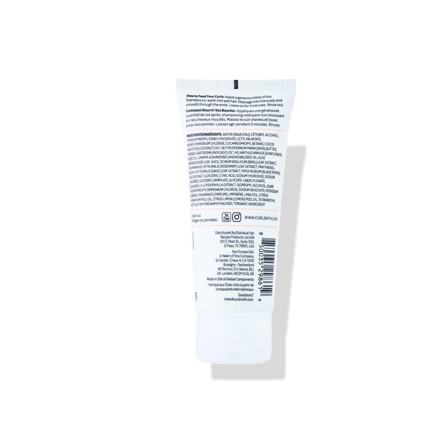 CURLSMITH Curl Quenching Conditioning Wash – Sulfate-Free Co-Wash Cleanser, Gently Hydrates & Nourishes All Curl Types, Vegan & Cruelty-Free, 3 oz