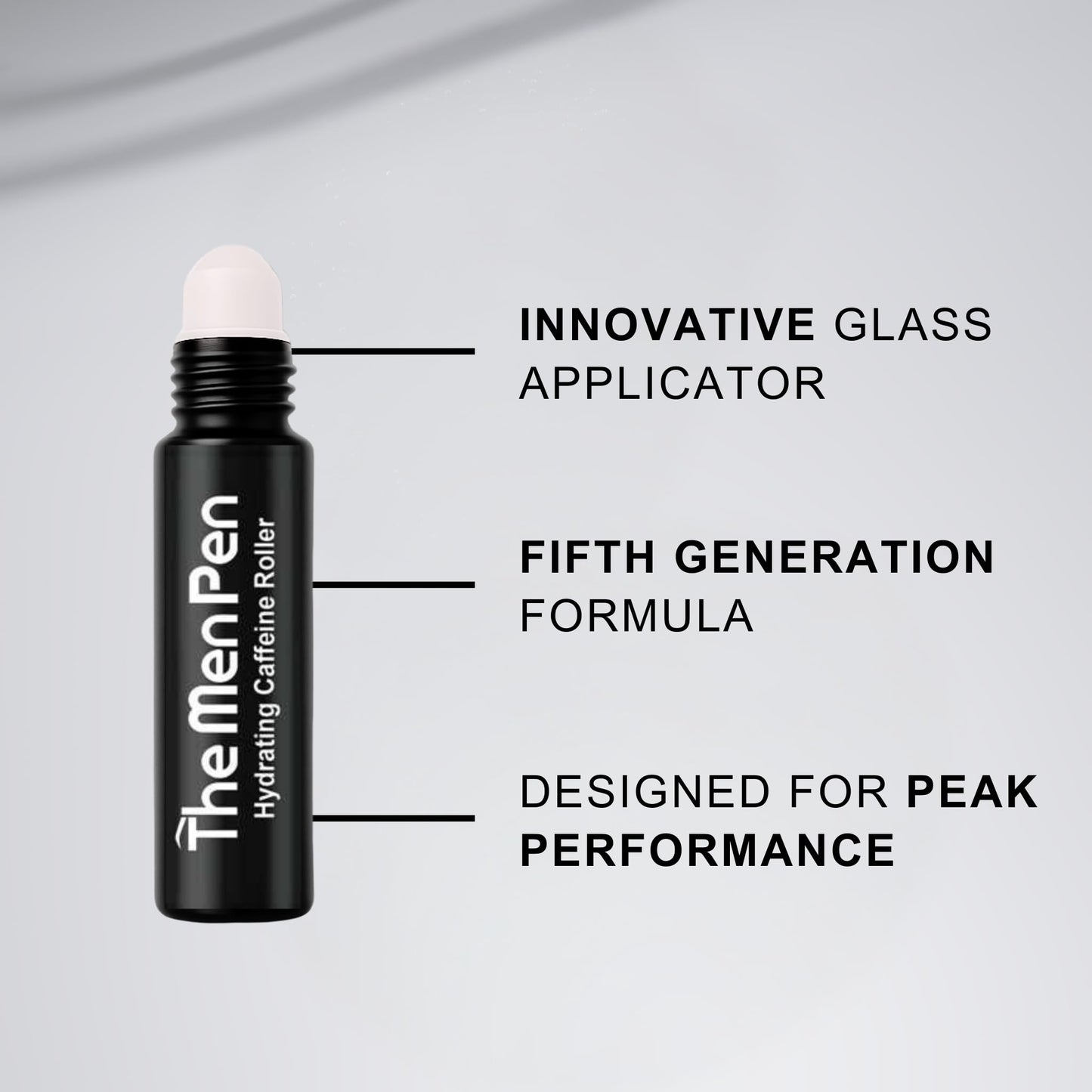 The Men Pen Refresher Kit – Beard, Hair & Brow Filler + Caffeine Eye Roller & Razor 4-Pack | Waterproof, Sweat-Proof, Long-Lasting – Dark Brown