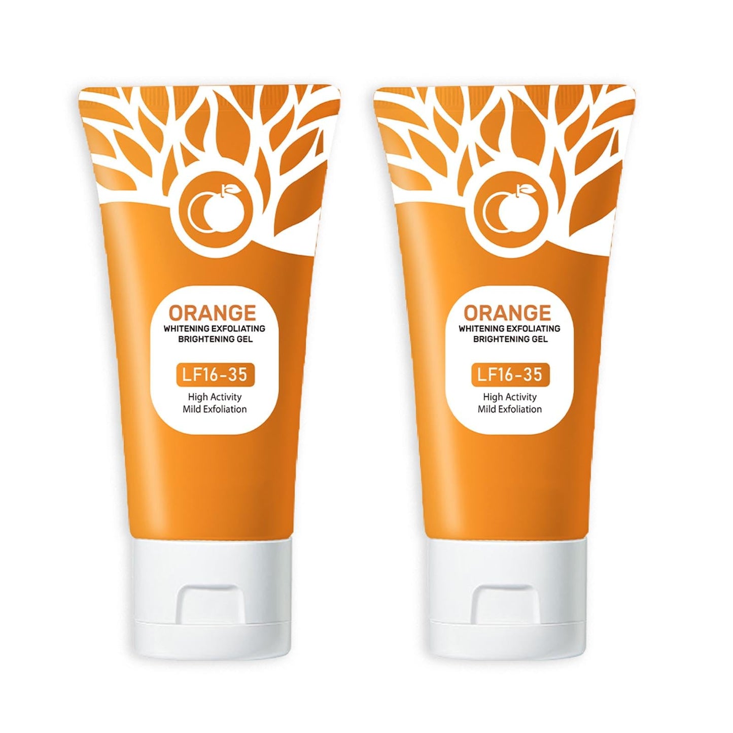 Ezyuanchly Orange Exfoliating Gel (2PCS) – Deep Cleansing & Moisturizing Face & Body Scrub, Natural Peeling Gel for Smooth, Radiant Skin