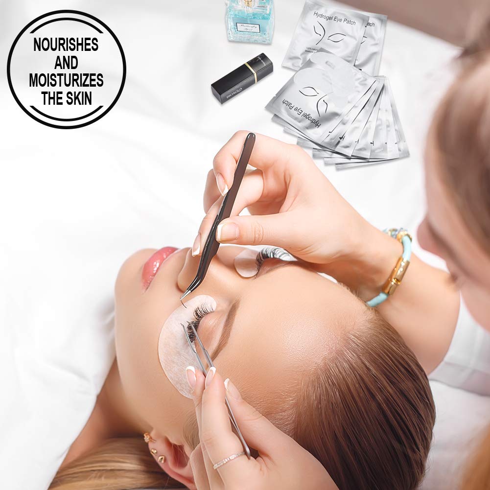 Ocim 100 Pairs Under Eye Pads Lash Extensions,100% Natural Hydrogel Gel Eye Patches for Lashes Extension/Eyelash Tinting