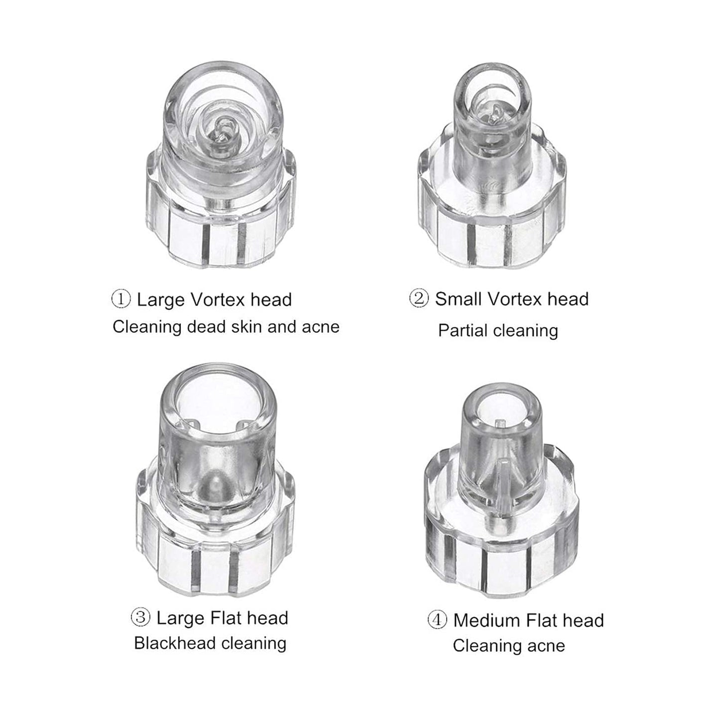 Elitzia 8pcs Plastic Hydro Dermabrasion Microderma Heads - Aqua Peel Tips for Hydro Facial Skin Cleaning & Beauty Machine Replacement