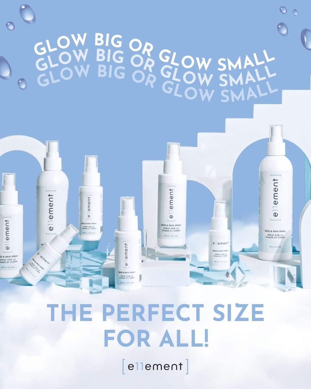 e11ement Hypochlorous Acid Face & Skin Spray – HOCL Toner for Acne-Prone Skin, Eczema, Dry Scalp, Post-Procedure Care, Lash & Hand Cleanser, 8 oz