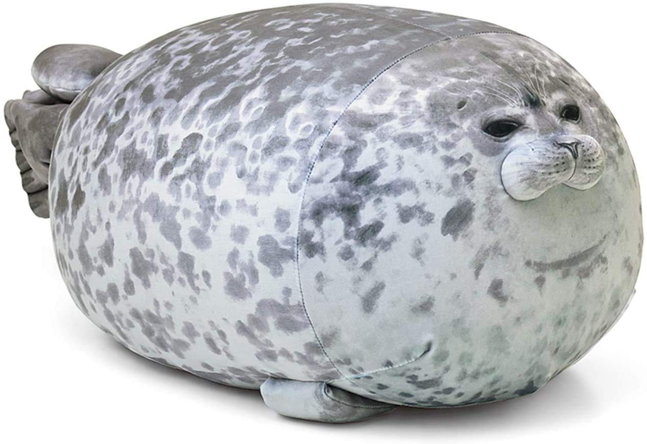 MerryXD Chubby Blob Seal Pillow,Stuffed Cotton Plush Animal Toy Cute Ocean Small(11.8 in)
