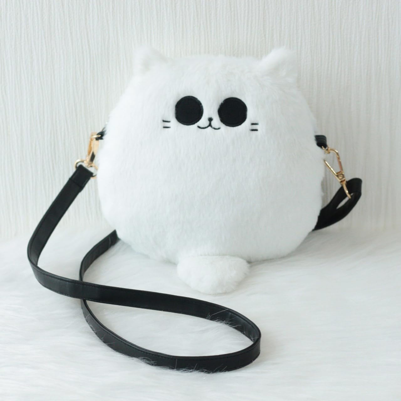 Uomieefy 8inch/20cm Gojocat Plush Bag - Anime Crossbody Plush Purse Stuffed Animal Cat Shoulder Bag Collectible Gift for Anime Fans