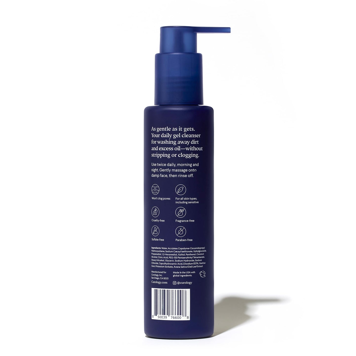 Curology Gentle Facial Cleanser, Hydrating Foaming Face Wash, for Sensitive, Dry or Oily Skin Types, 5 fl oz