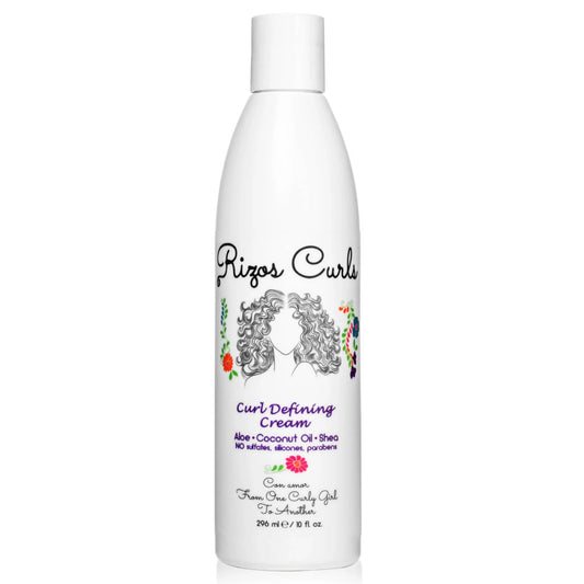 Rizos Curls Curl Defining Cream for Wavy, Curly & Coily Hair – Frizz Control, Moisturizes, Softens & Adds Shine – Sulfate & Paraben Free